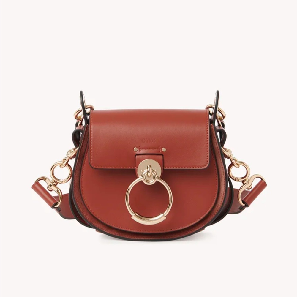 SMALL TESS BAG IN SHINY & SUEDE LEATHER